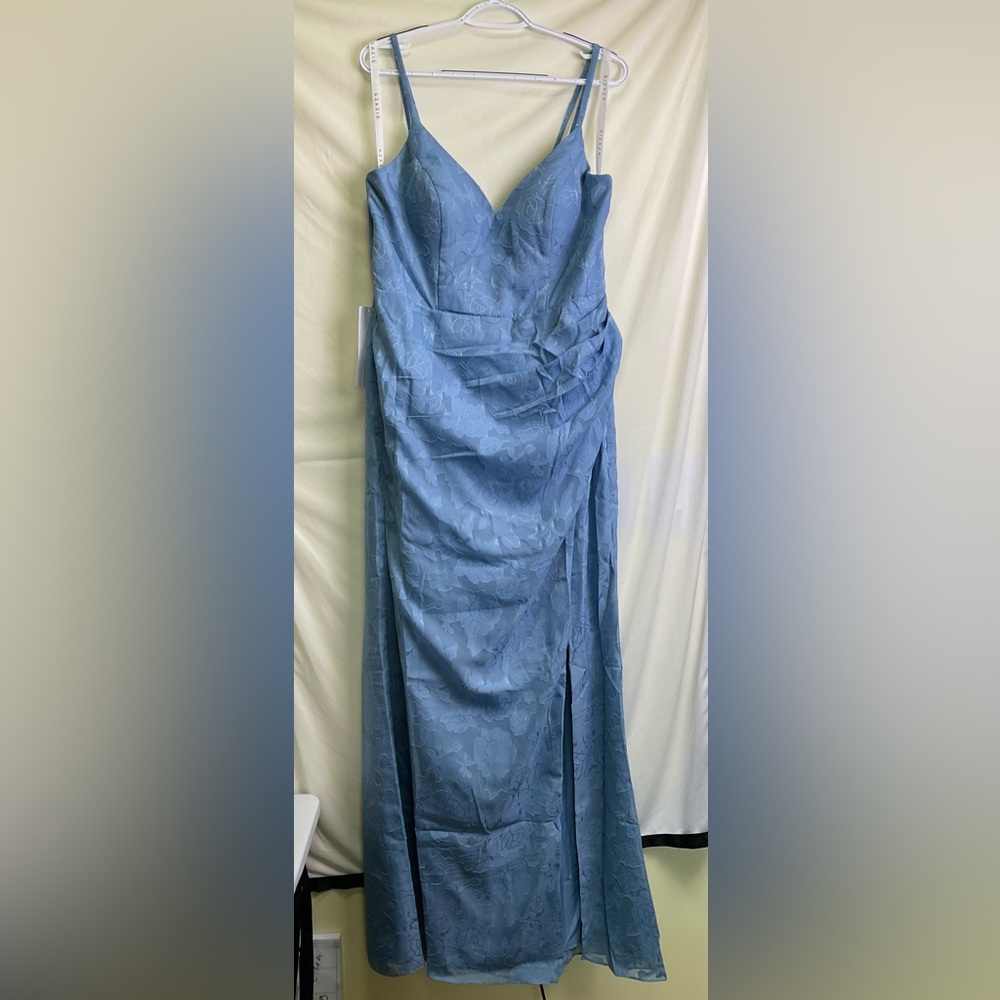 Azazie Dusty Blue Maxi Skirt Dress